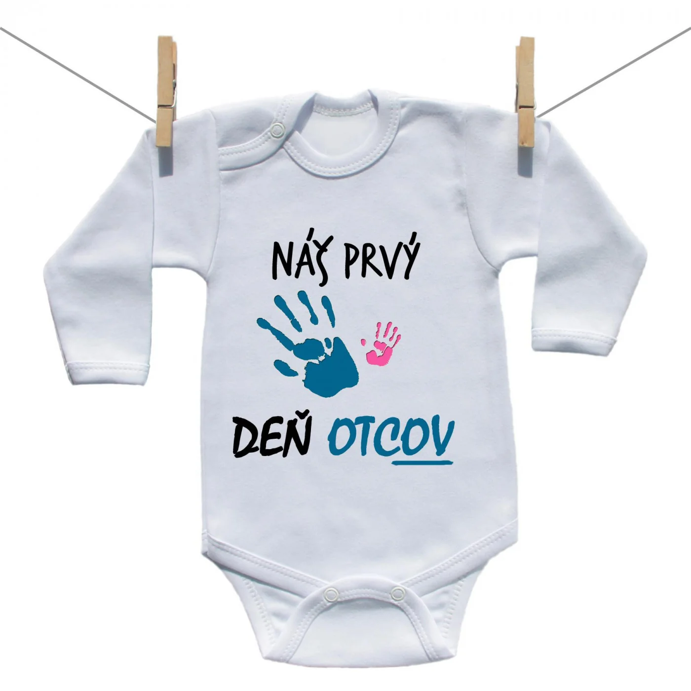 Boodyy Body s dlhým rukávom Náš prvý deň otcov (dievča) Veľkosť: 86