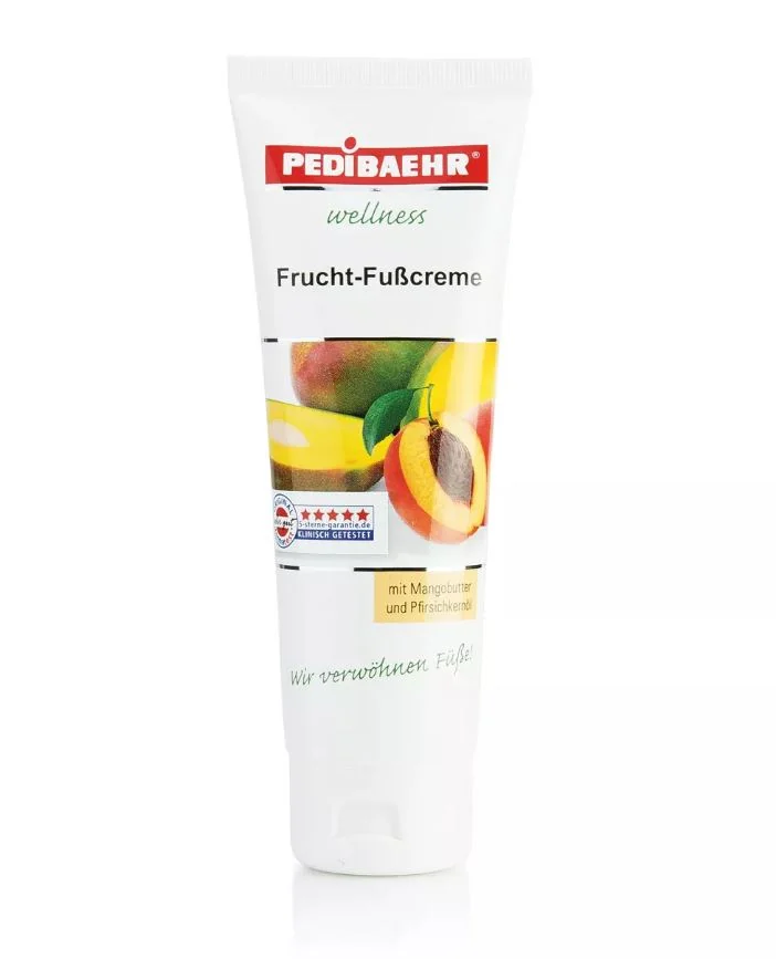 Krém na nohy na zmäkčenie a zvlhčenie pokožky ovocný broskyňa Pedibaehr, 125 ml