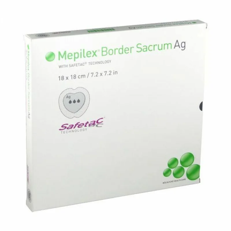 MOLNLYCKE Mepilex Border Sacrum Ag 18x18 cm, 5 ks