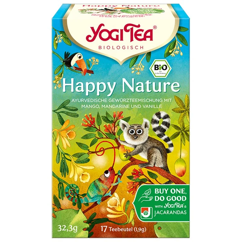 Yogi Tea Happy Nature Organic ajurvédsky čaj, ovocie, korenie 17 x 1,9 g