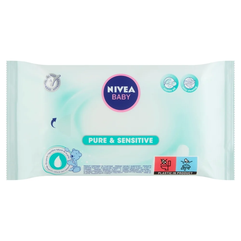 Nivea Baby detské vlhčené obrúsky s jojobovým olejom, bez alkoholu
