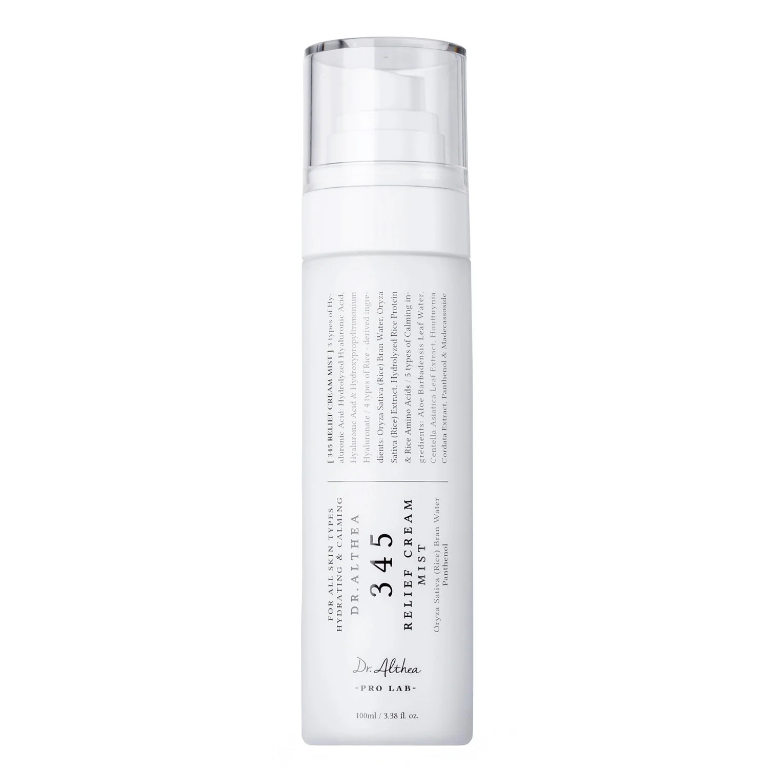 Dr. Althea 345 Relief Cream Mist Upokojujúci krémový sprej s ryžovou vodou, kyselinou hyalurónovou a panthenolom 100ml