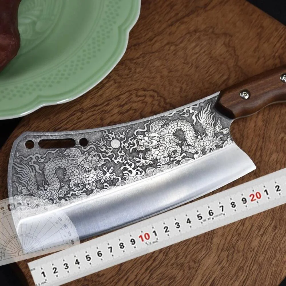 Kuchynský sekáčik s potlačou čínskych drakov 1ks, Big Cleaver-32cm