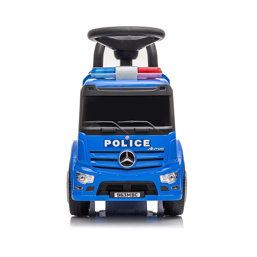 Detské odrážadlo so zvukom Mercedes Milly Mally POLICE modré ,