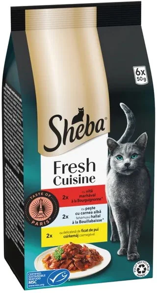 SHEBA Kapsička pre mačky Fresh Cuisine - Taste of Paris 1×6ks, kapsička Paris, 50g