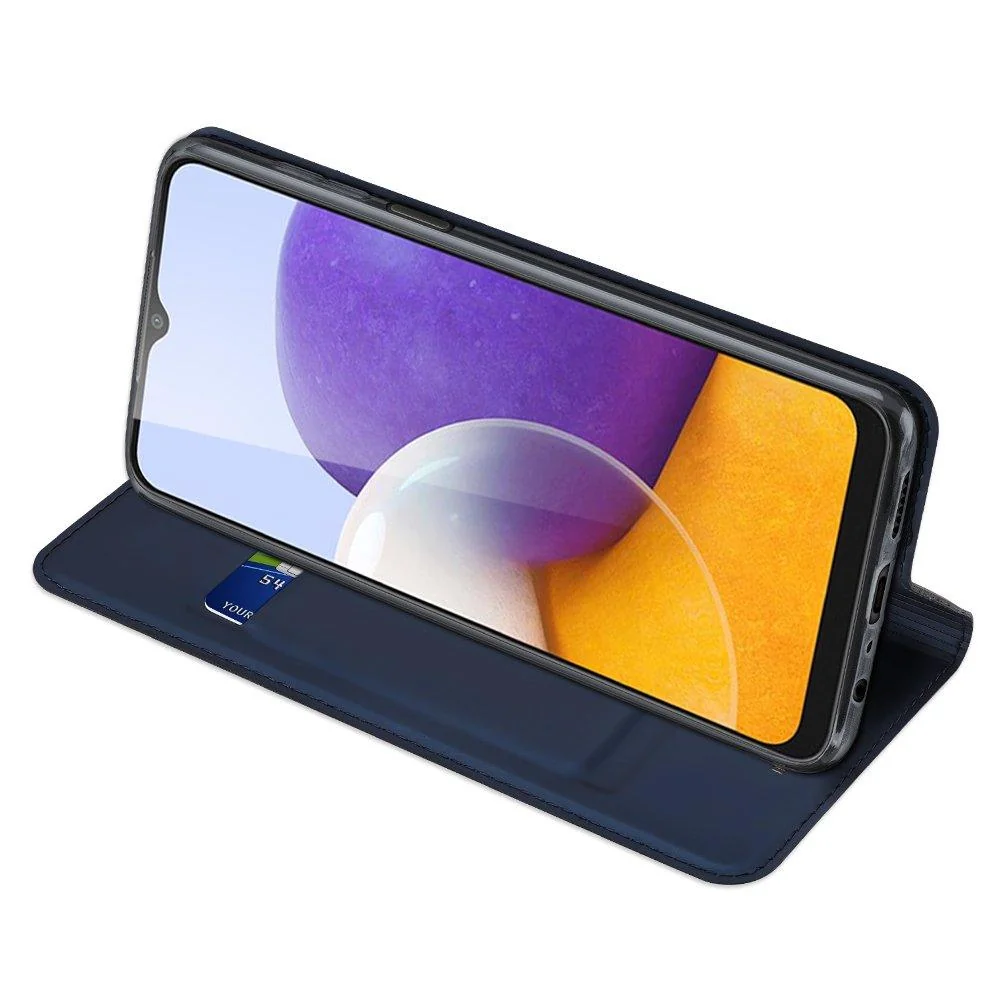 Dux Ducis Skin Pro knižkové kožené puzdro na Samsung Galaxy A22 4G, čierne Elegantná ochrana