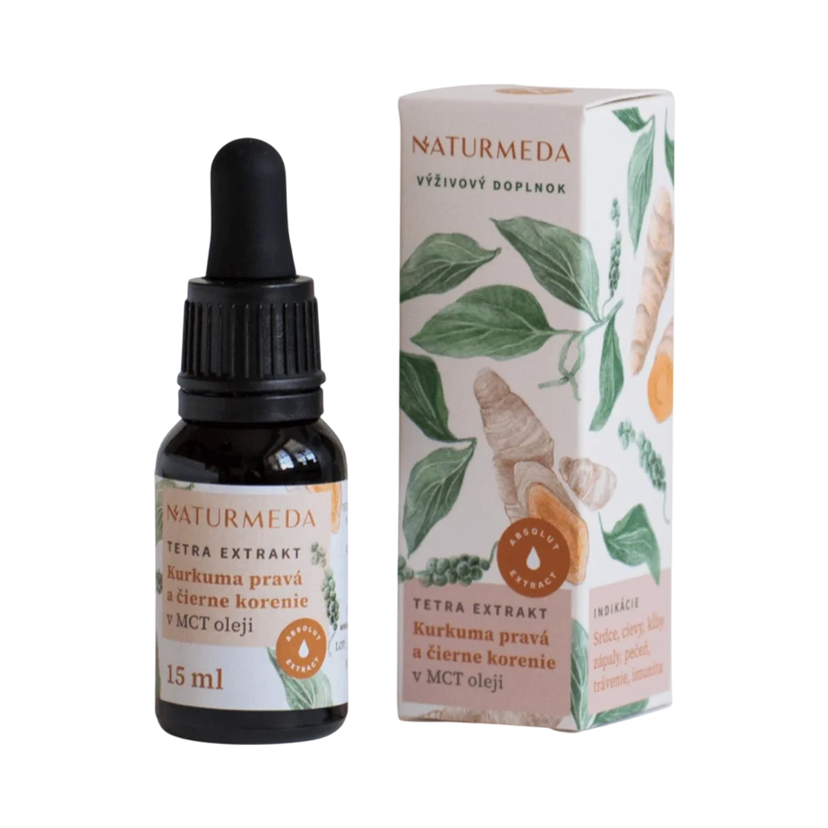 Kurkuma pravá – Tetra bylinný extrakt – 15 ml – Naturmeda
