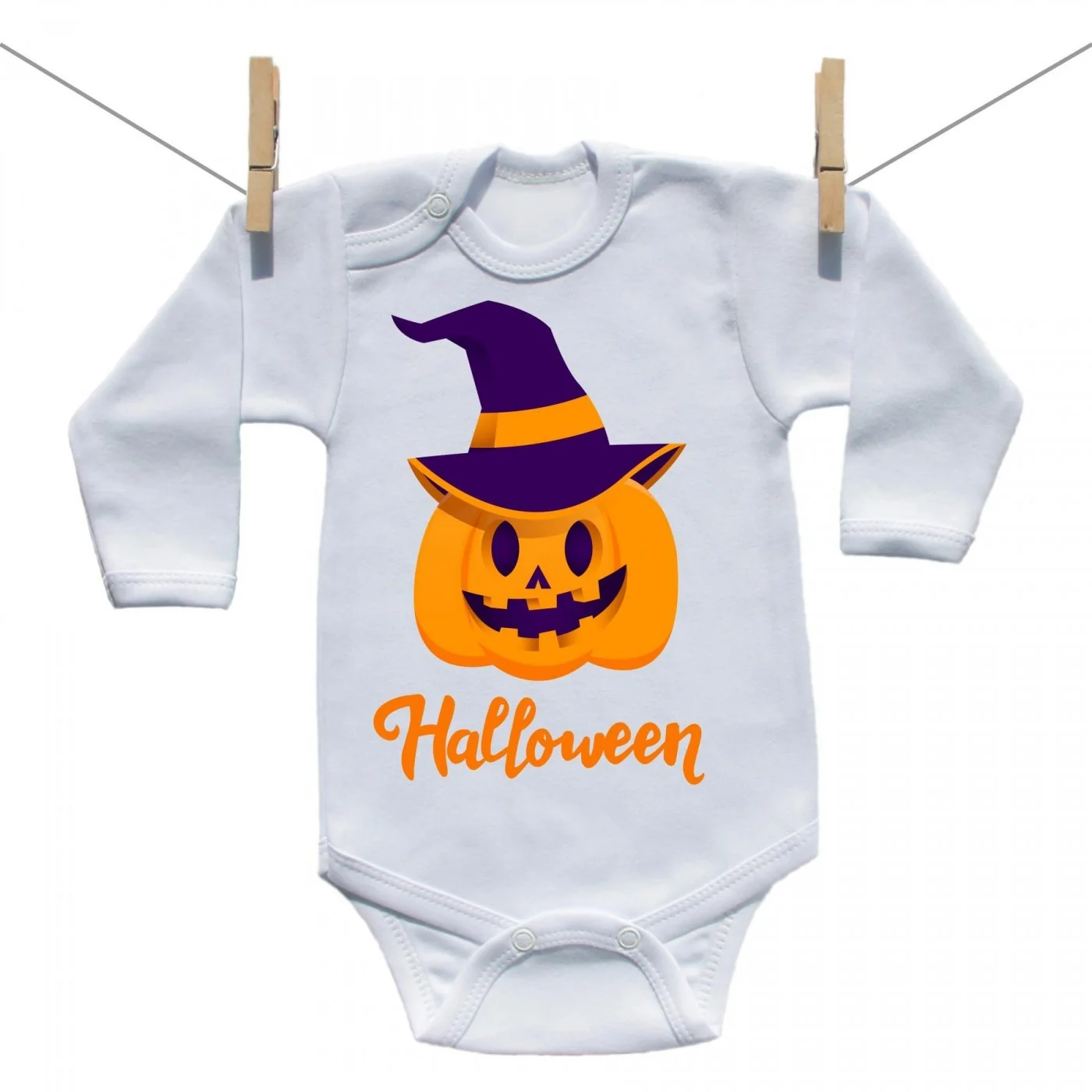 Boodyy Body s dlhým rukávom Halloween tekvica Veľkosť: 74