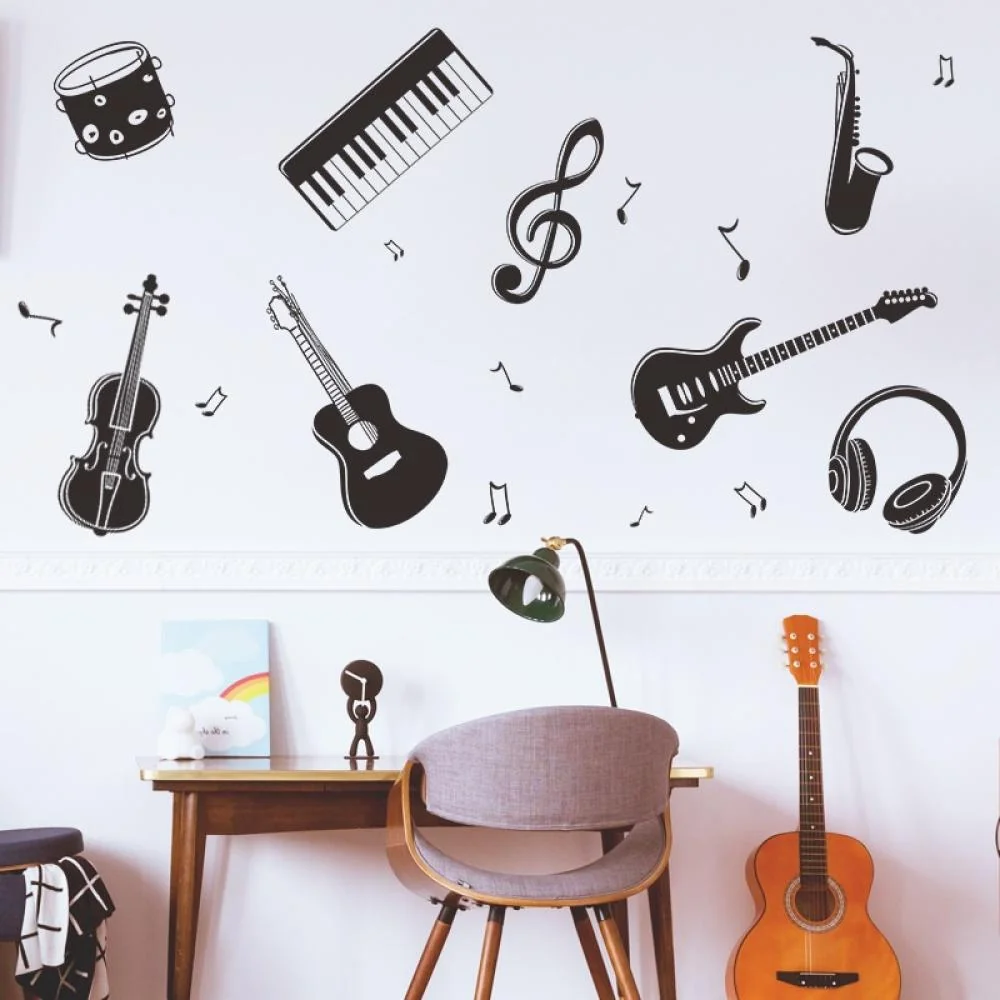 Samolepka na stenu - Tapeta Musical notes