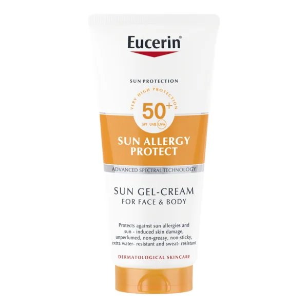 Eucerin SUN Ochranný krémový gél na opaľovanie proti slnečnej alergii SUN ALLERGY PROTECT SPF 50+ s veľmi vysokou ochranou, 200 ml 200 ml