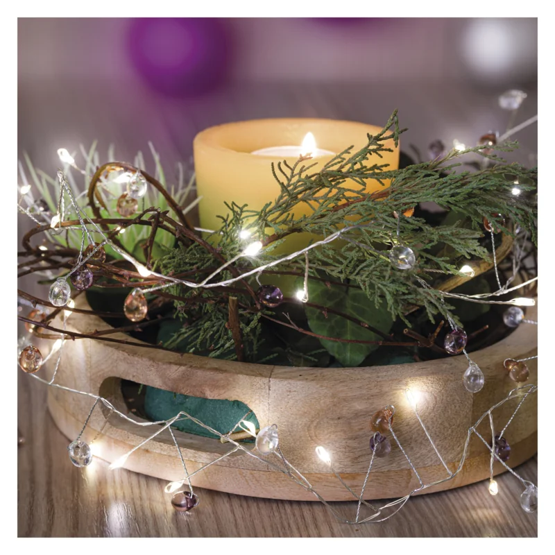 40LED girlanda kamienky 3AA WW časovač 1 ks