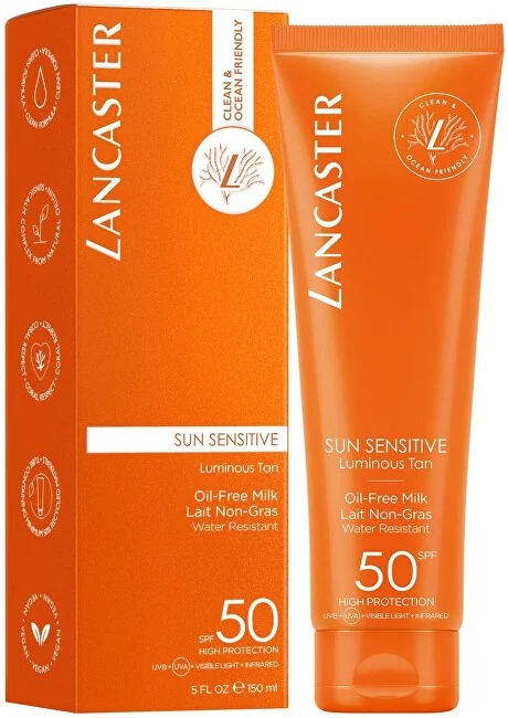 Lancaster Ochranné mlieko SPF 50 Sun Sensitive 1×150 ml, ochranné mlieko