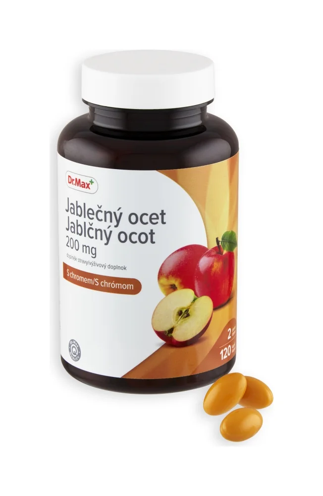 Dr. Max Jablčný ocot 200 mg 1×120 cps, výživový doplnok