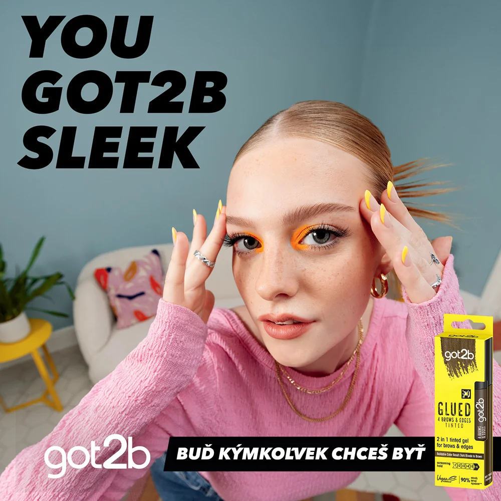 got2b gél na obočie Glued 4 Brows & Edges Hnedý 1×16 ml, gél na obočie