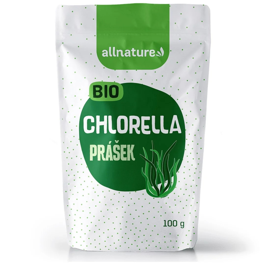 Allnature Chlorella Prasok Bio 1×100 g, výživový doplnok