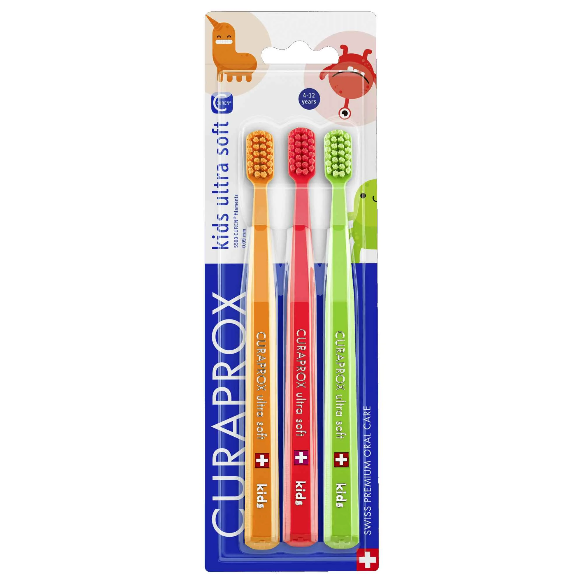 CURAPROX CS 5500 KIDs 3-balenie 1×3 ks, detské zubné kefky