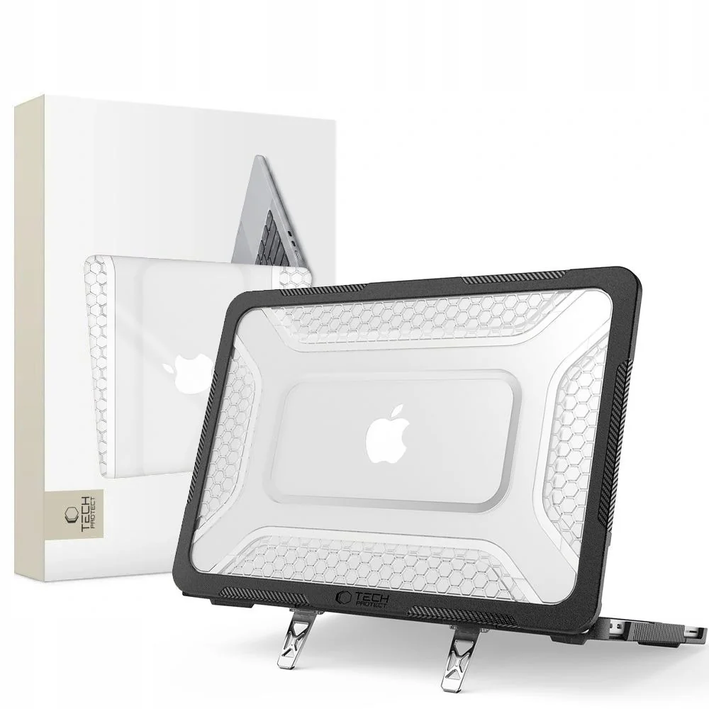 Tech-Protect Kevlar puzdro na MacBook Neo 13'' 2026, čierne / priesvitné