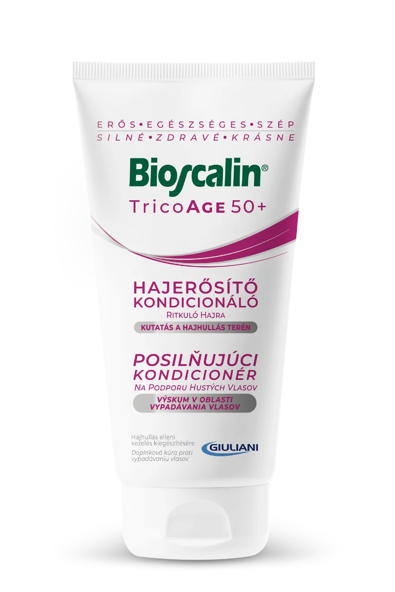 Bioscalin TricoAge 50+ Posilňujúci kondicionér 1×150 ml, posilňujúci kondicionér pre podporu hustých vlasov