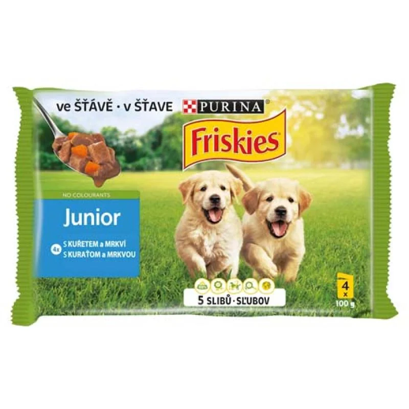 FRISKIES JUNIOR kura a mrkva 4x100g