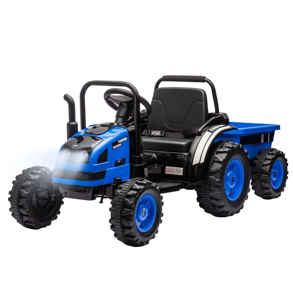 Elektrický traktor s prívesom Milly Mally Farmer modrý , 20C56549