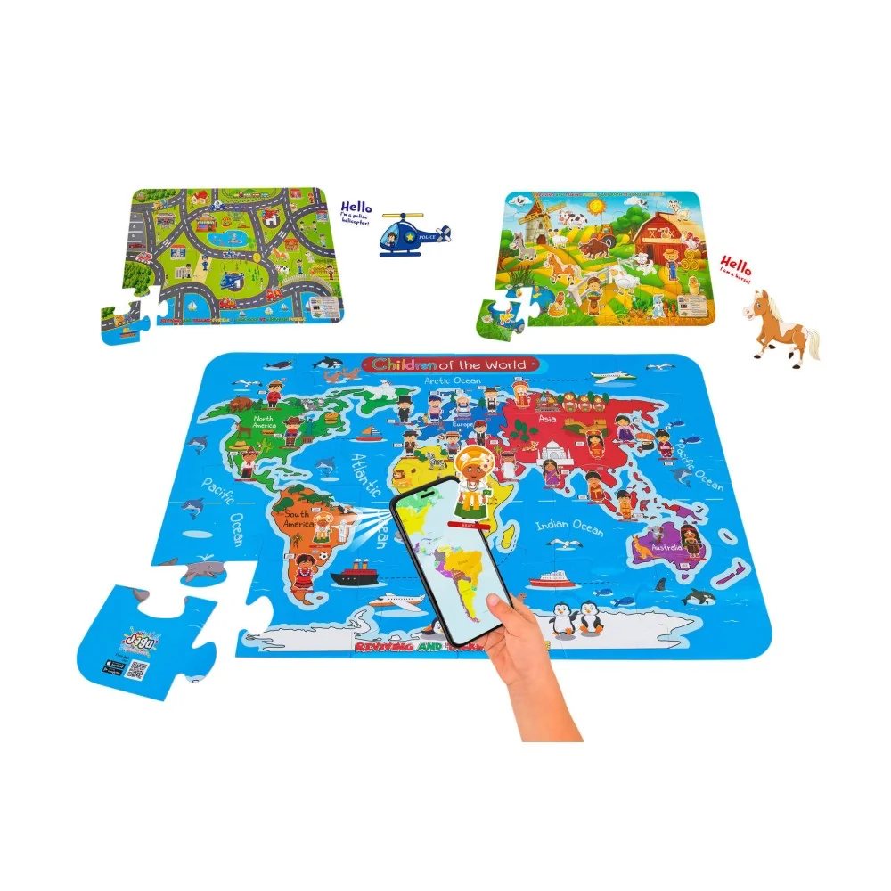 Mega puzzle s rozšírenou realitou - 16 jazykov sveta-SIRWOOD