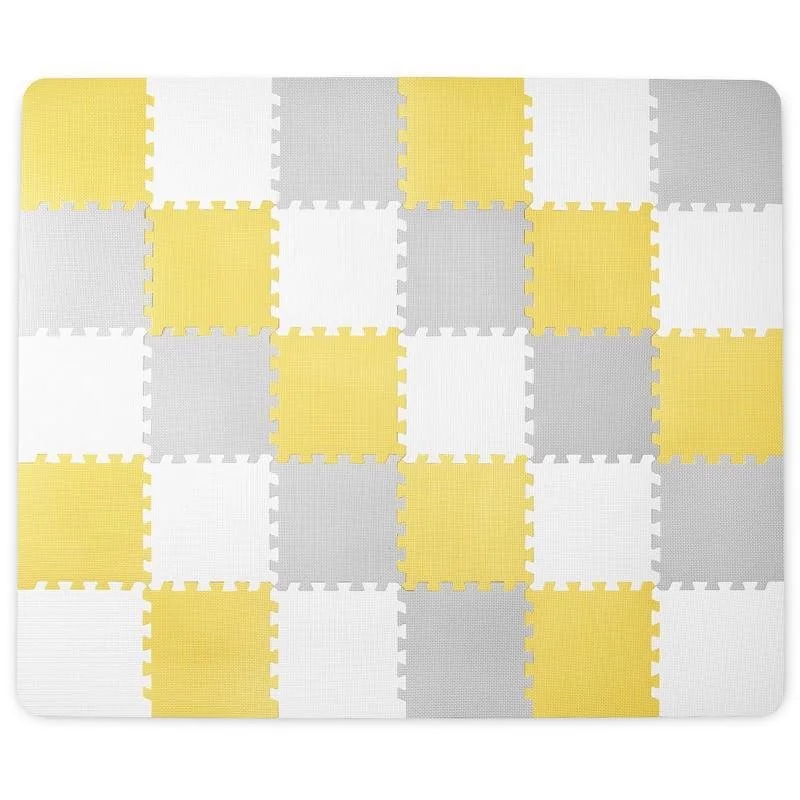 Podložka penová puzzle Luno 150 x 180 cm Yellow, 30 ks