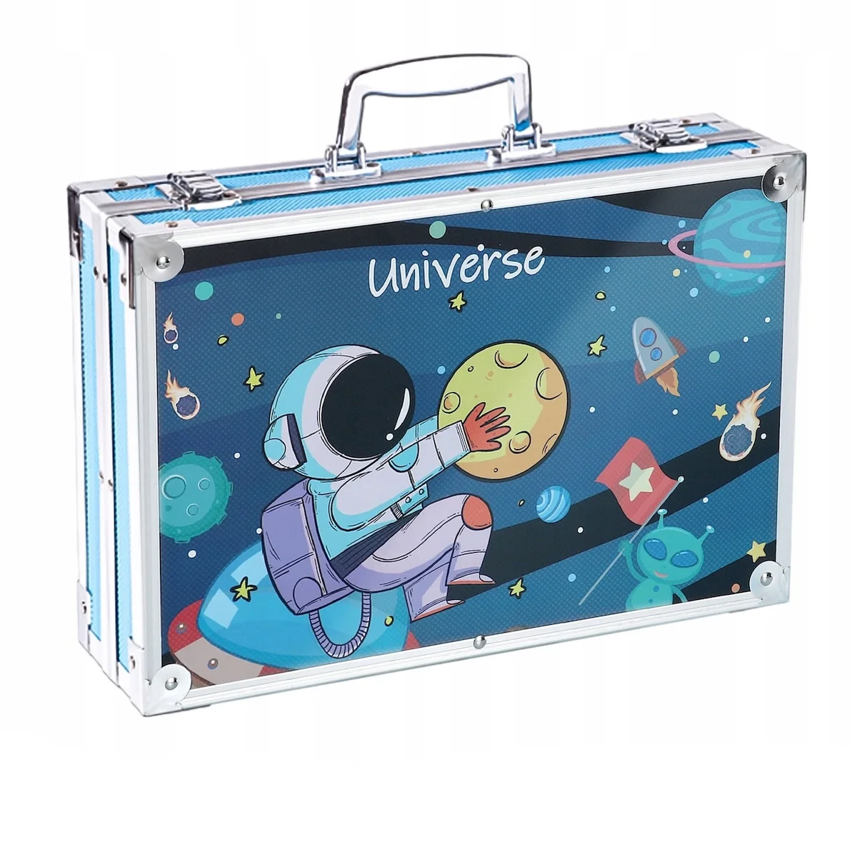 MG Art Suitcase Universe sada pre maľovanie v kufríku pre deti 145ks, modrá modrá