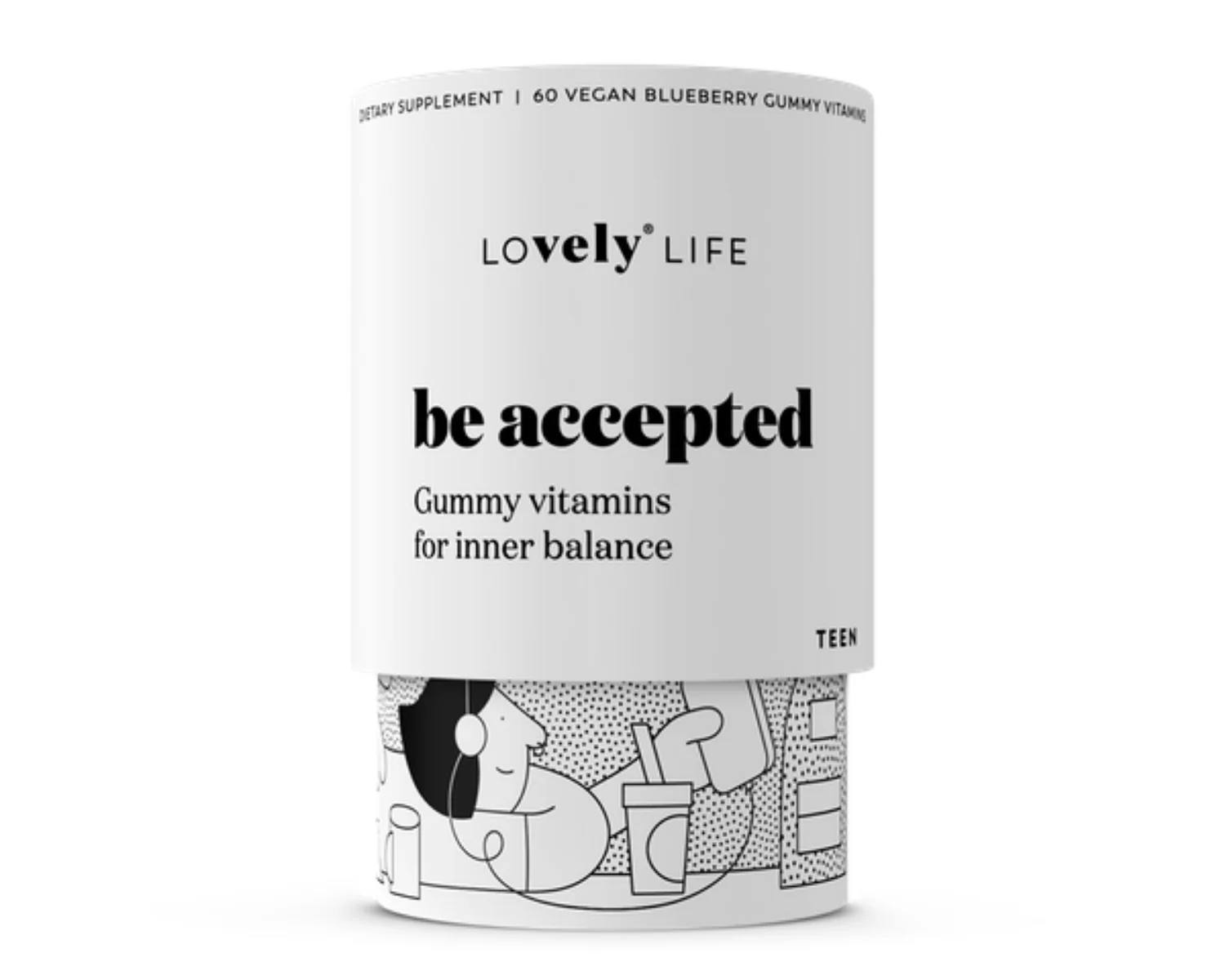 Vely Be Accepted Gumene Vit Vnut.Vyvazenost 150g 1×150 g, výživový doplnok