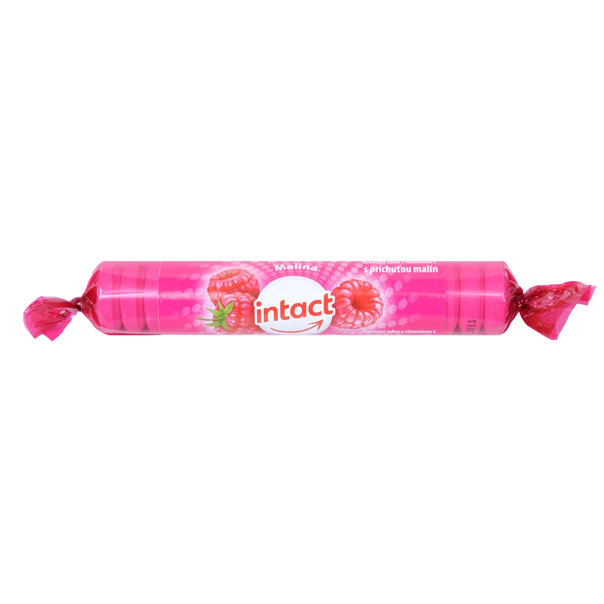 INTACT HROZNOVÝ CUKOR S VITAMÍNOM C 1×40 g, s príchuťou maliny