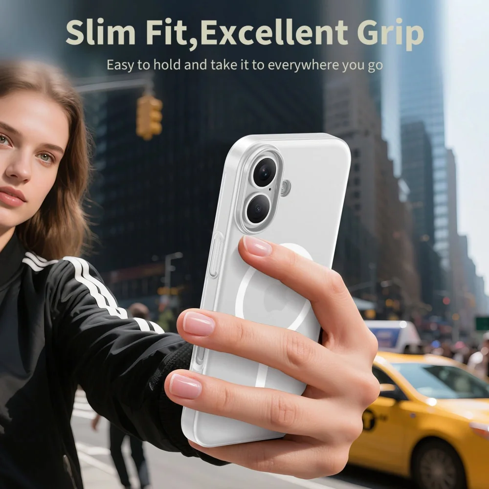 Tech-Protect MagSlim MagSafe kryt na iPhone 17, biely