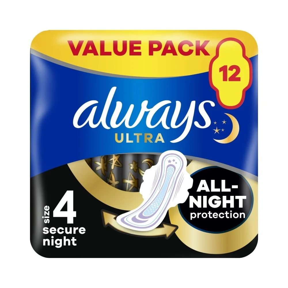 Always Ultra Duo 12ks Night Extra Protection 1×12 ks, dámske vložky