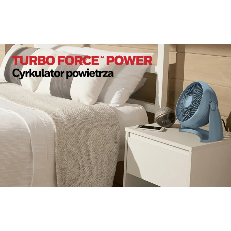 Honeywell HT-900E Turbo Fan stolový ventilátor, modrý