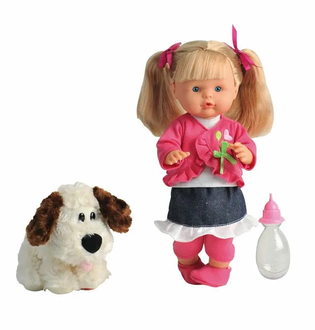 Alltoys hovoriaca bábika Nena so psíkom 36 cm 1×1 ks, bábika