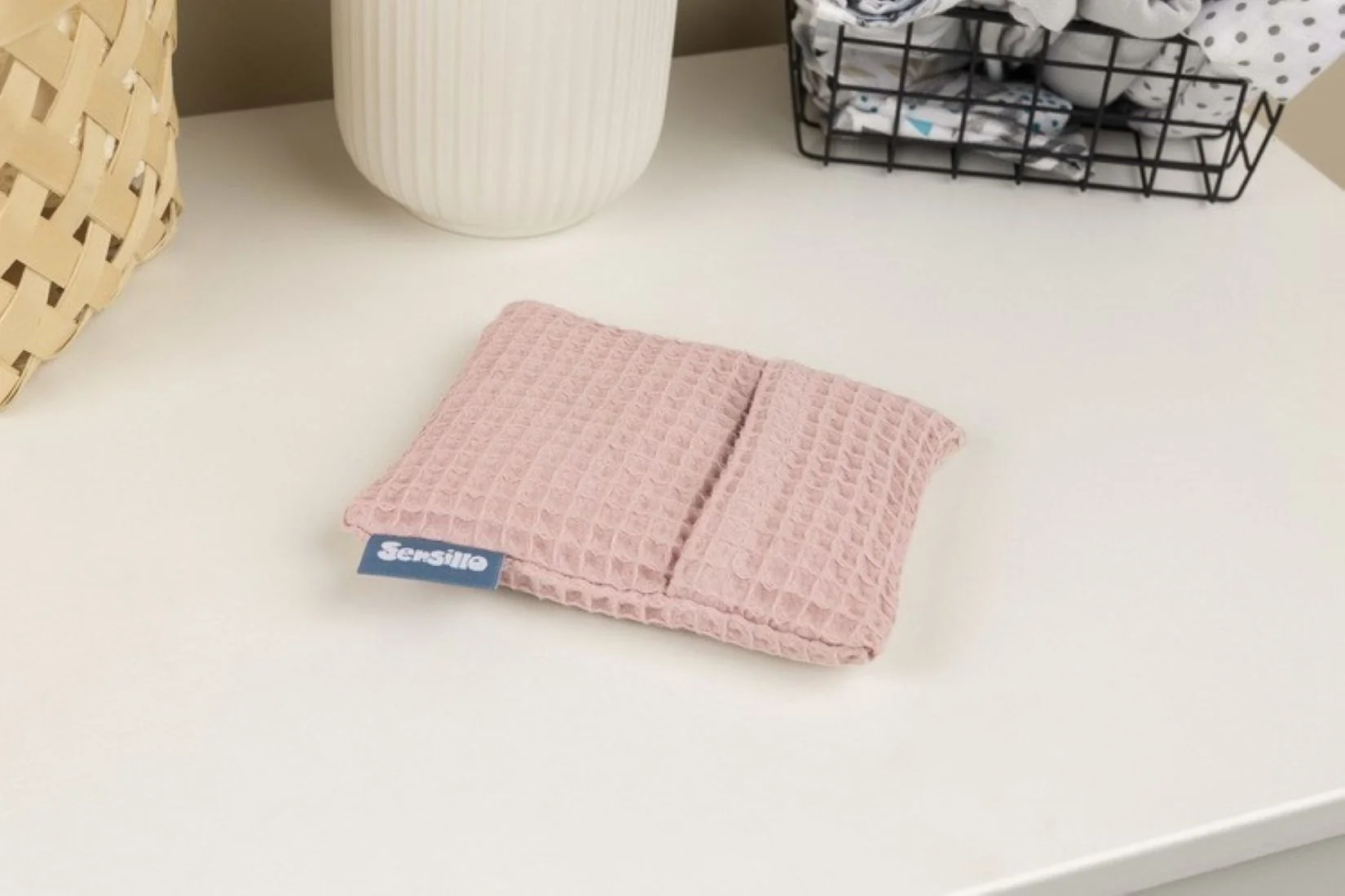 Termofor Wafel Premium retro ružový – čerešňové kôstky, kôstky