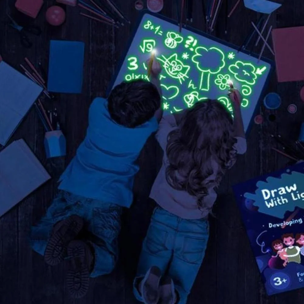 Svetelná tabuľka na kreslenie A5 s LED perom