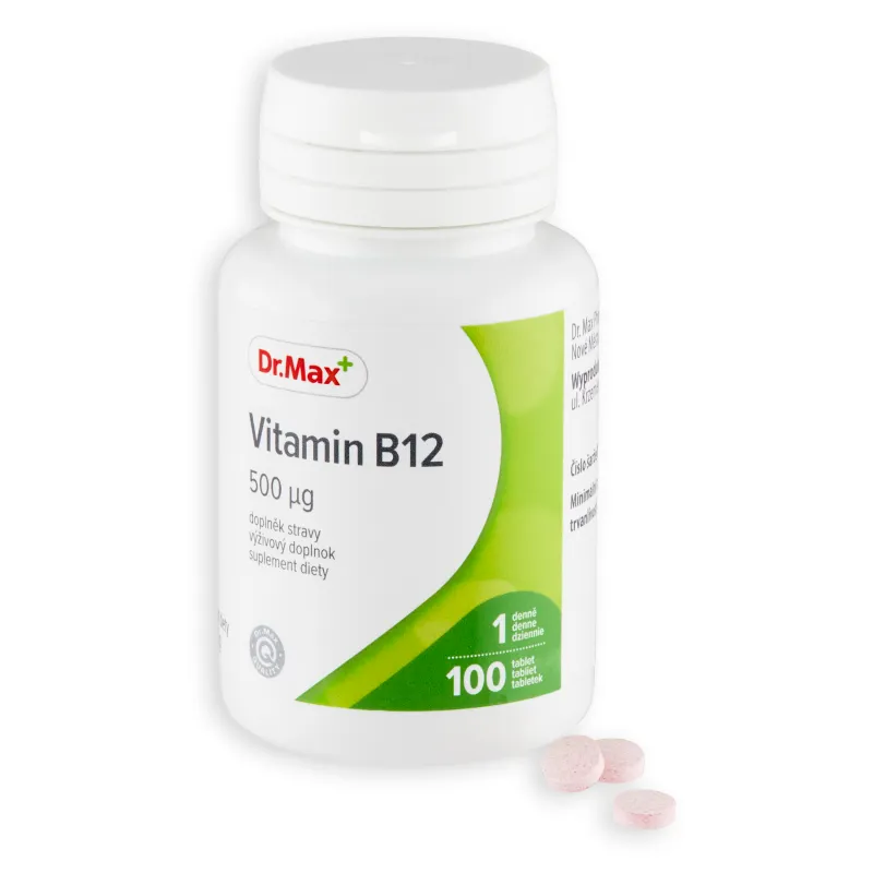 Dr.Max Vitamín B12 500 µg 1×100 tbl, výživový doplnok