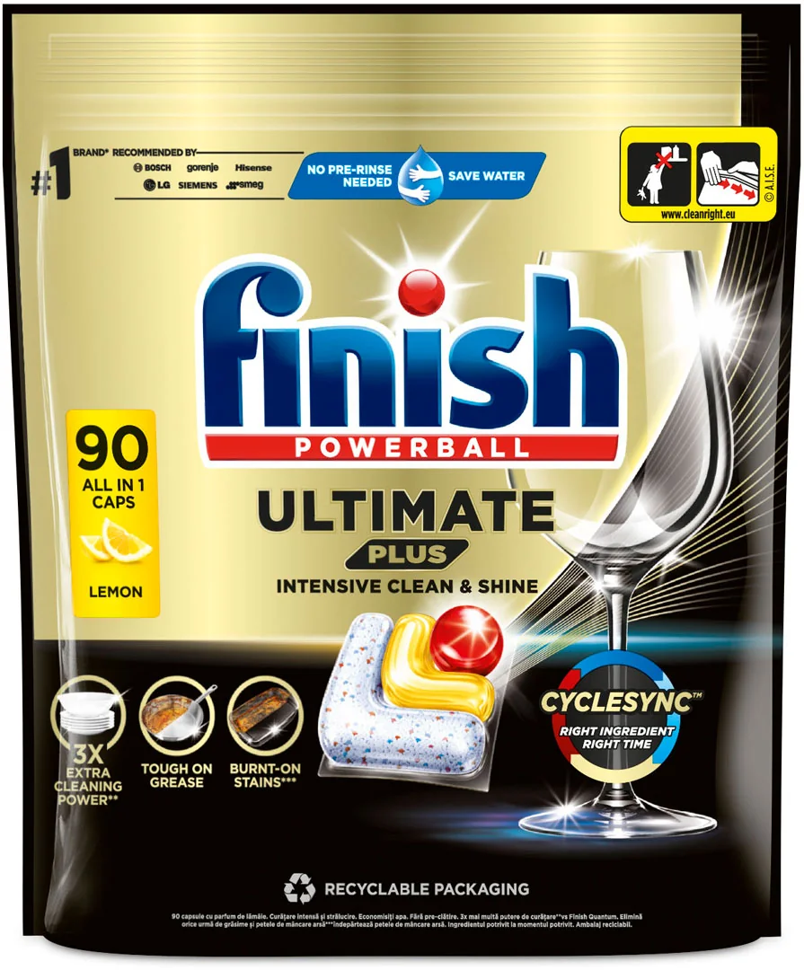 Finish Ultim Lemon kapsuly do umývačky riadu 90 ks