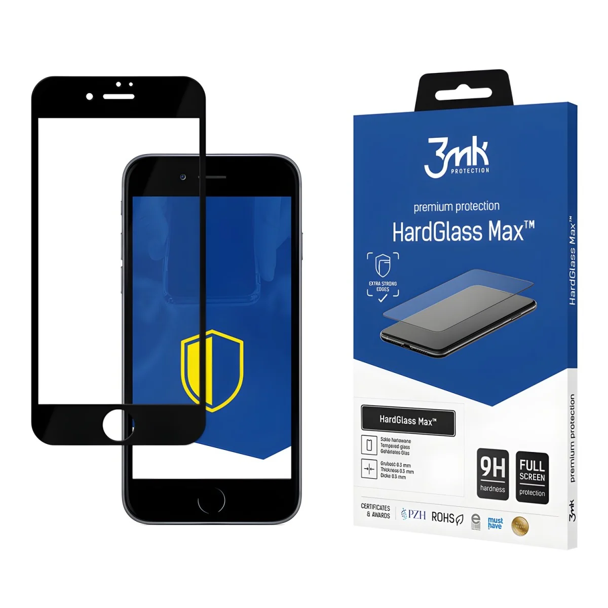 Ochranné sklo pre Apple iPhone 8 3D Edge, 0,3 mm