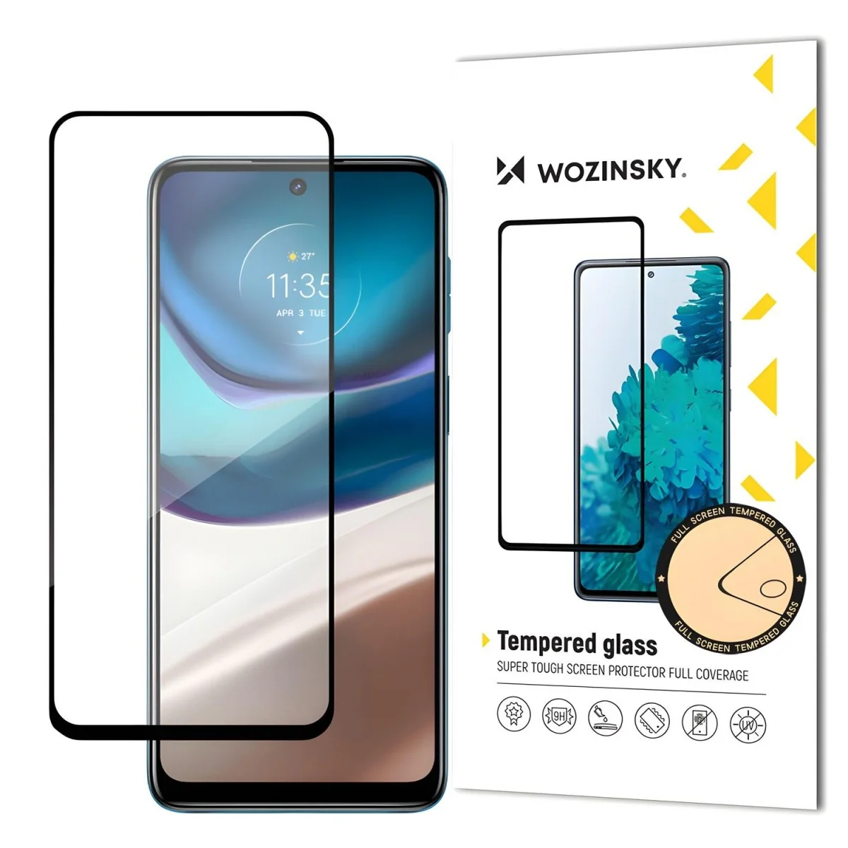 Ochranné tvrdené sklo pre Motorola Moto G42 - Čierna