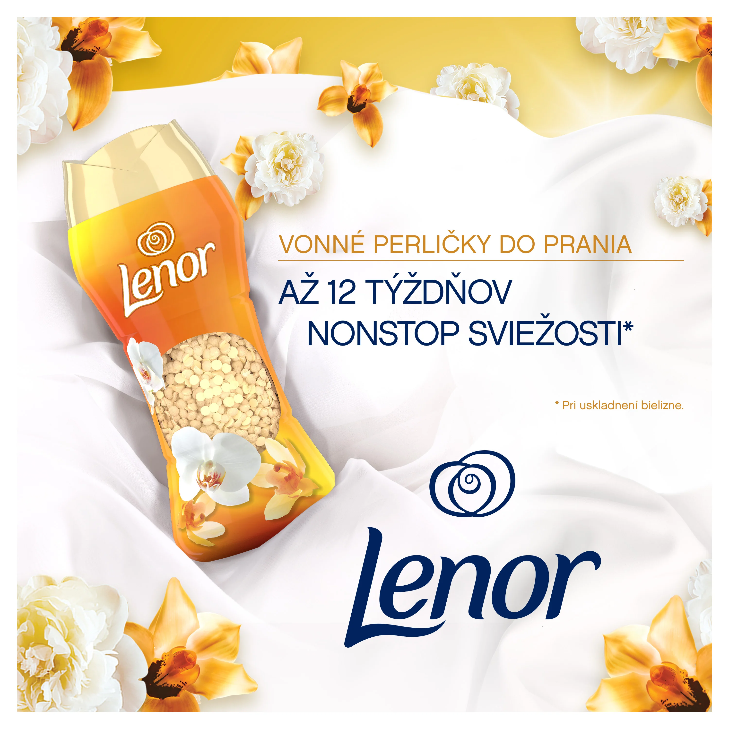 Lenor Gold Orchid & Vanilla perličky do prania 195 g