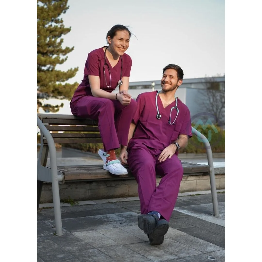 Unisex Dickies MEDICAL SET - vínová 2XL