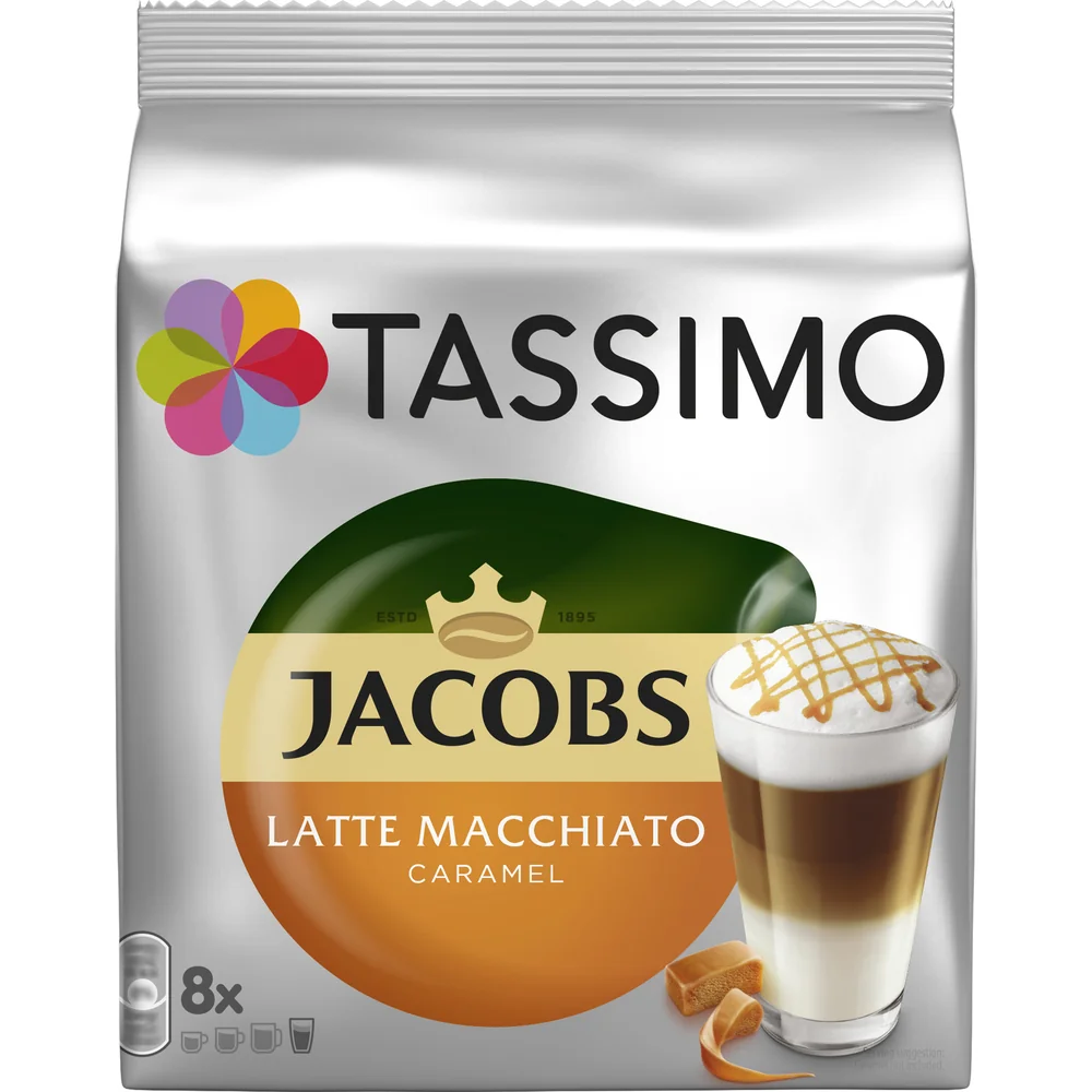 Tassimo Jacobs Latte Macchiato Caramel 1×8 ks, kávové kapsuly
