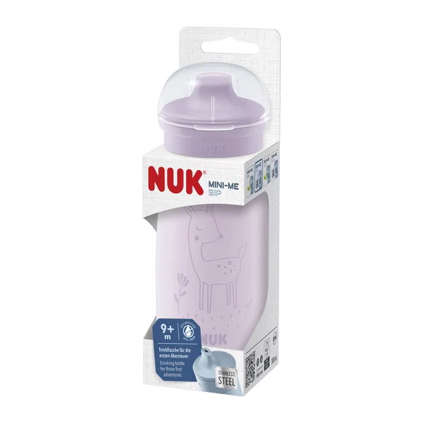 NUK flaša Mini-Me Sip nerez 300 ml (9+ m.) 1×1 ks, nerezová fľaša