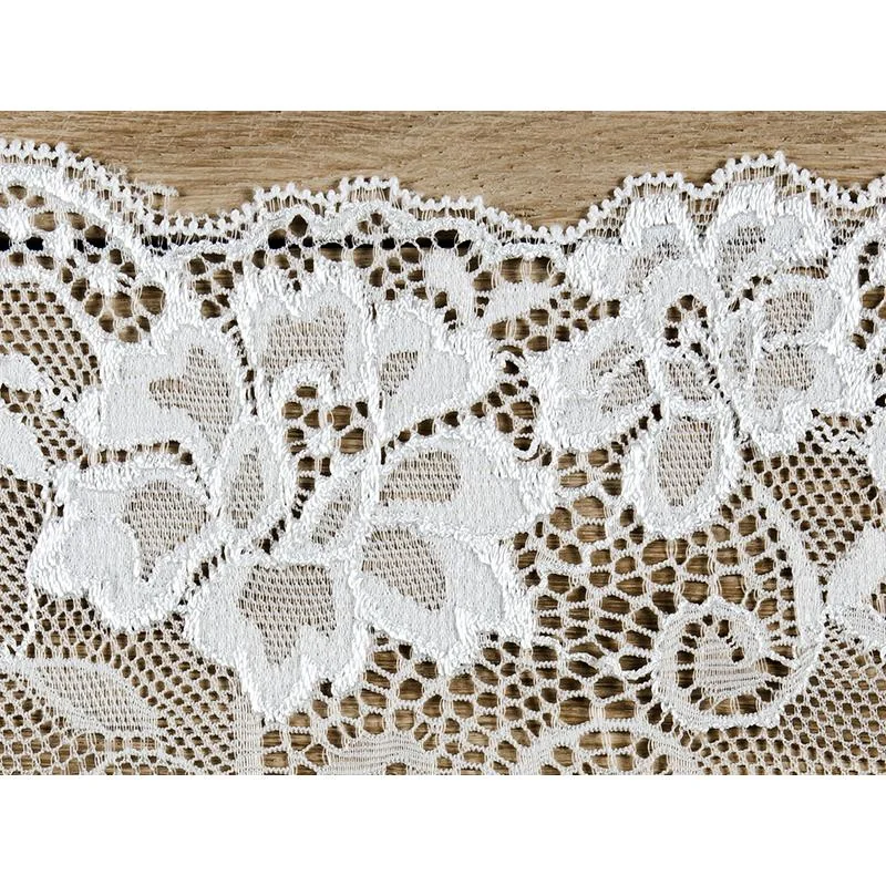 PartyDeco Krajka čipková sivobiela 0,18 x 9 m (9 lm)