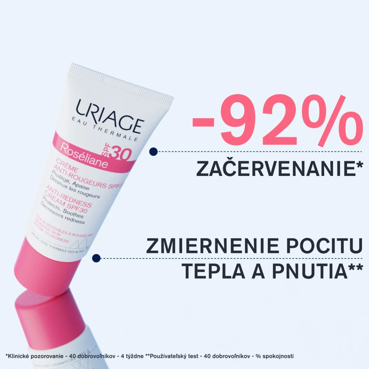 URIAGE ROSÉLIANE Anti-Redness Cream SPF30, 40ml 1×40 ml, tónovací krém pre pokožku so začervenaním