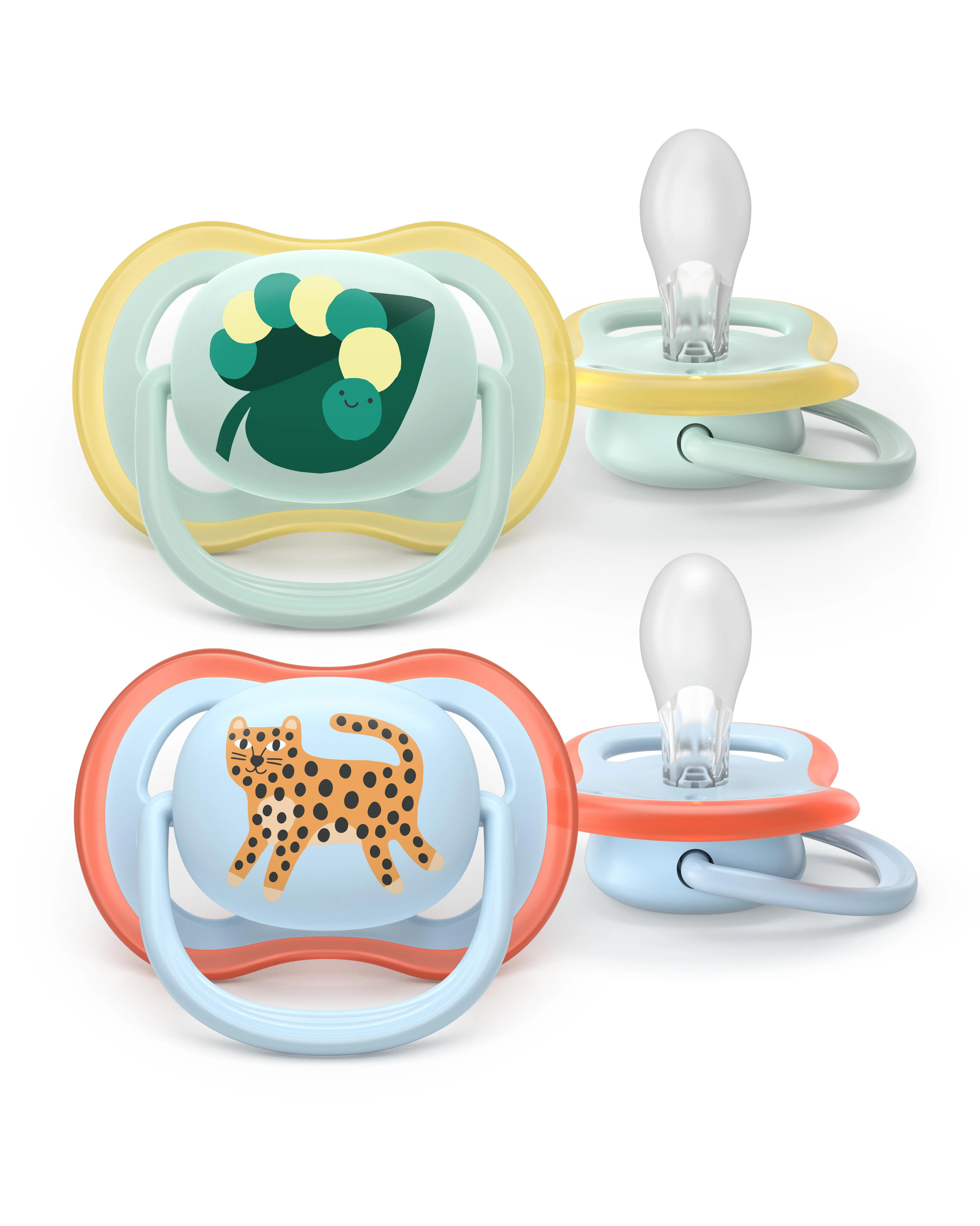Philips AVENT - Cumlík Ultra air s obrázkom SCF087/02, 0-6 m, chlapec, modrá/zelená 2 ks