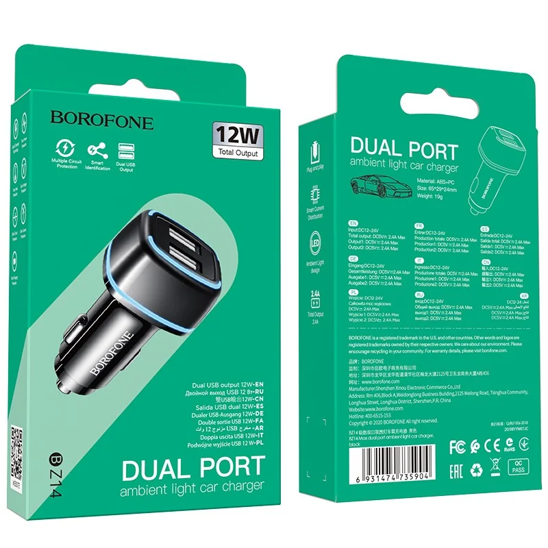 Nabíjačka do auta BZ14 Max - 2x USB