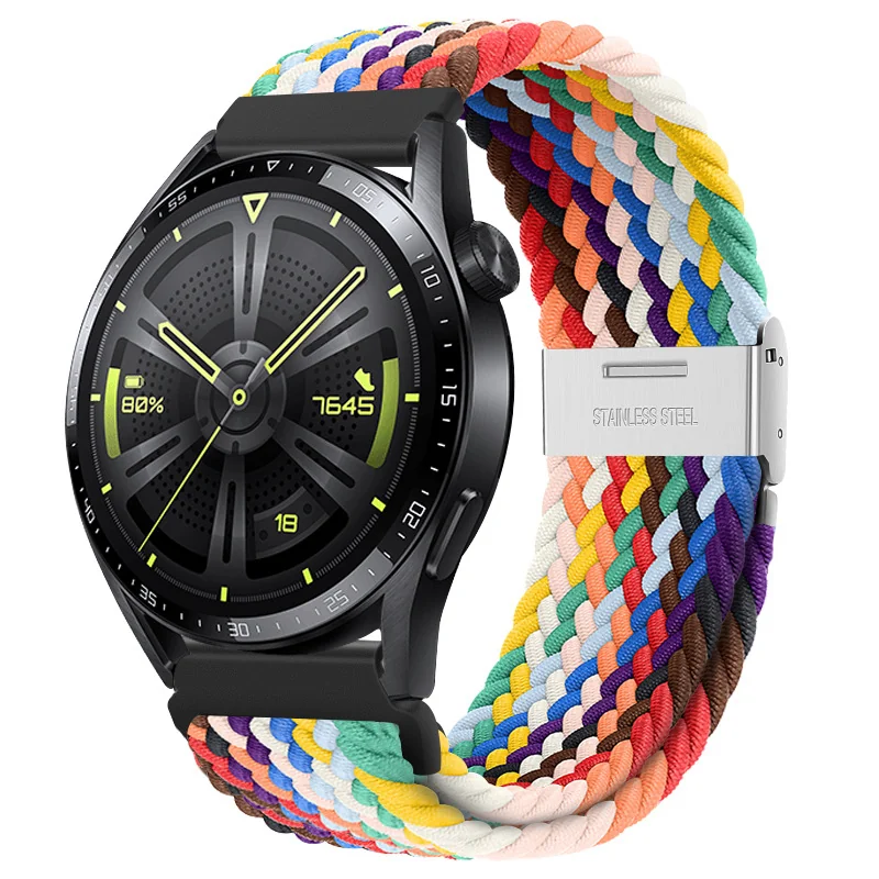 BStrap Elastic Nylon 2 remienok na Xiaomi Amazfit Bip rainbow