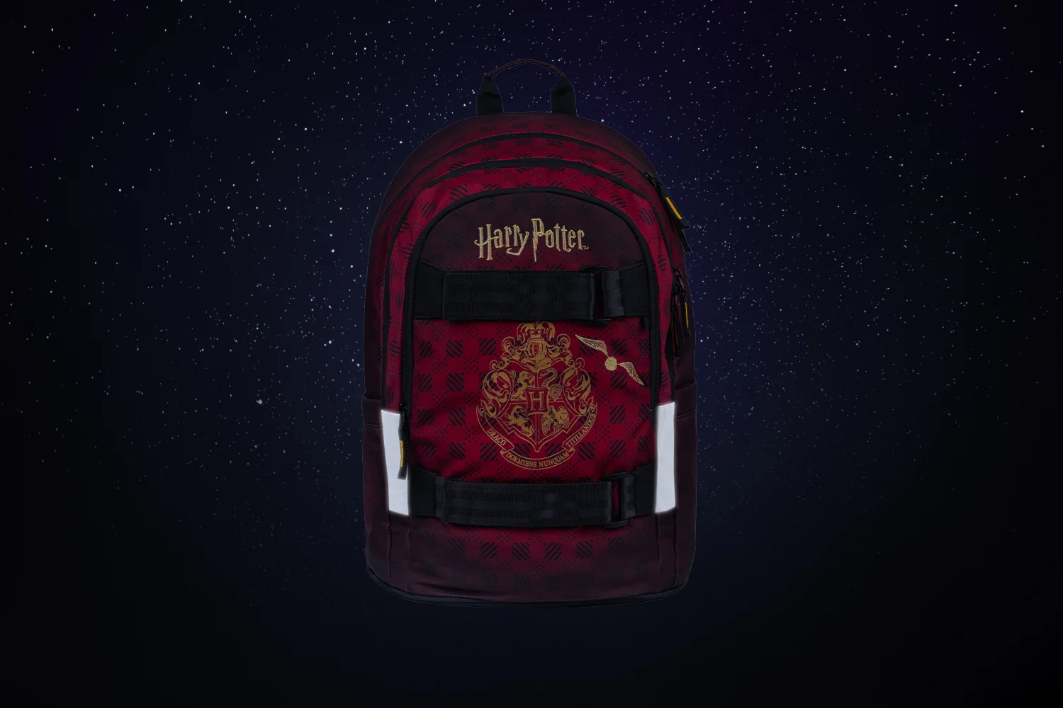 Baagl Školský batoh Skate Harry Potter Bradavice vínový 26 l, ergonomický