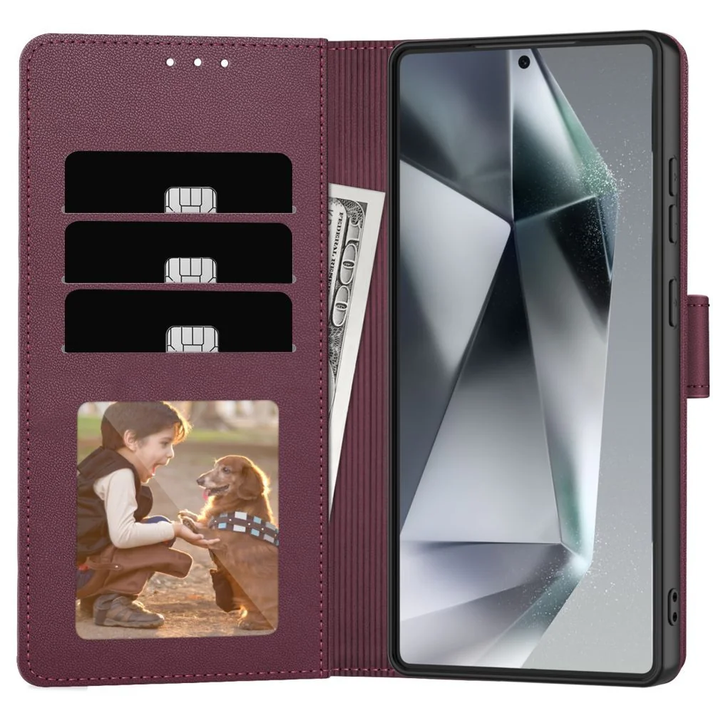 Tech-Protect Wallet knižkové puzdro na Samsung Galaxy A16 4G / 5G, bor dové